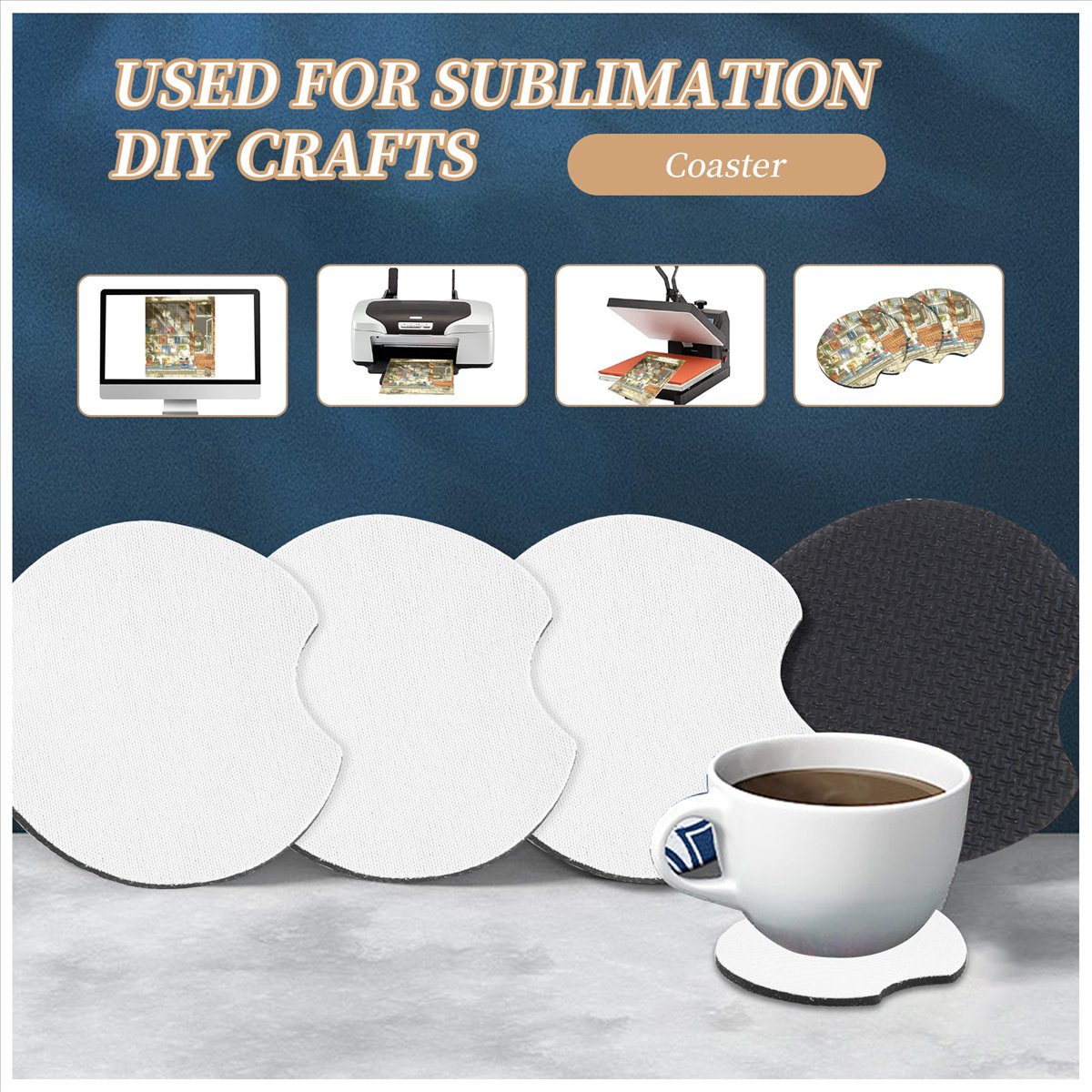 AA83 100 шт. пустых автомобиль – обзор и цена Coaster Sublimation Blank
