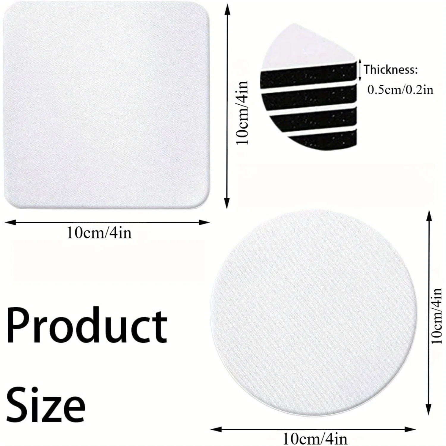 30/50 шт. квадратные и круглые – обзор и цена Coaster Sublimation Blank
